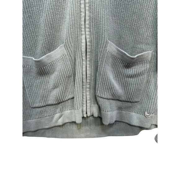 Lucky Brand Womens Washed & Worn Ribbed Zip-Up Cardigan XXL Pale Green - Picture 8 of 11